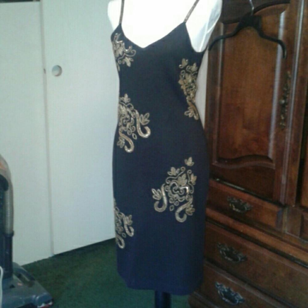 Limited Wool Beaded Cocktail Dress